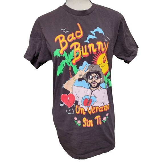 Bad Bunny Un Verano Sin Ti Black T-shirt Size Small Rap Latin Trap Band - Picture 1 of 5